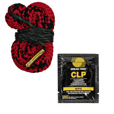 KleenBore .380/.357/.38 Caliber/9mm Pistol Kwick Kleen One Pull Through Rope Cleaner With BreakFree CLP Wipe