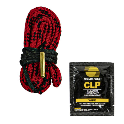 KleenBore .30 Caliber/7.62mm Rifle Kwick Kleen One Pull Through Rope Cleaner With BreakFree CLP Wipe