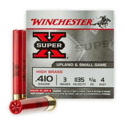 Winchester Super-X .410 Ammunition 25 Rounds 3" #4 Lead 11/16oz
