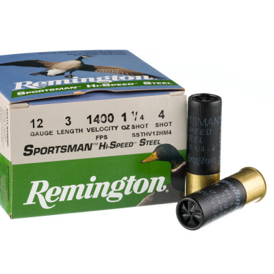 Remington 12 Gauge 3" #4 Steel 1.25 oz 25 Round Box