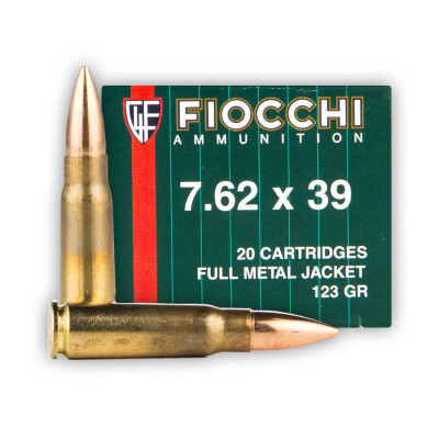 Fiocchi Range Dynamics 7.62x39 Ammunition 500 Rounds FMJ 123 Grain