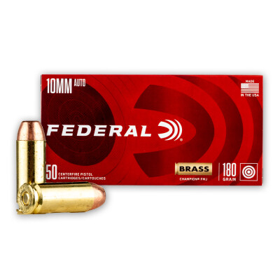 Federal Champion Training 10mm Auto Ammunition 1000 Rounds FMJ 180 Grains