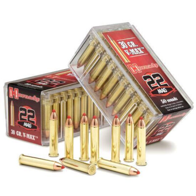 Hornady Varmint Express .22 WMR Ammunition 500 Rounds V-MAX 30 Grain
