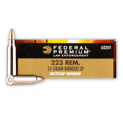 Federal Tactical Bonded .223 Remington Ammunition 20 Rounds SP 55 Grain