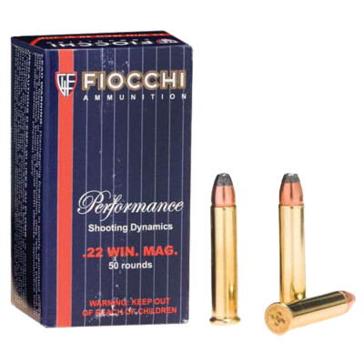 Fiocchi .22 Mag Rimfire Ammunition 500 Rounds JSP 40 Grain