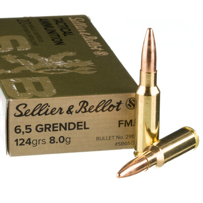 Sellier & Bellot 6.5 Grendel Ammunition 600 Rounds FMJ 124 Grains