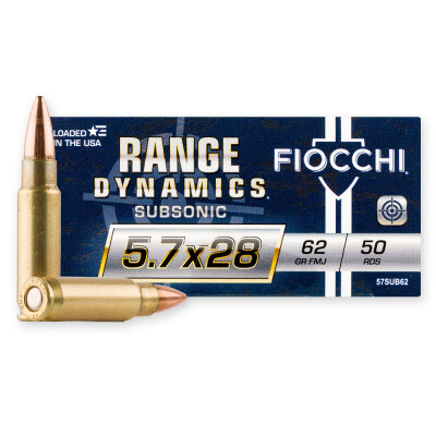 Fiocchi Range Dynamics 5.7x28mm Ammunition 500 Rounds FMJ 62 Grains