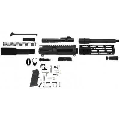 TacFire AR-15 Unassembled Pistol Kit 9mm Luger 7.5" Barrel M-LOK Handguard Black