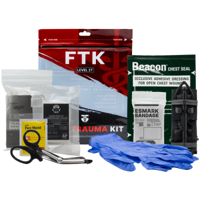 TacMed FTK Field Trauma Kit Level 2T IFAK First Aid Waterproof Pouch