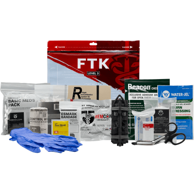 TacMed FTK Field Trauma Kit Level 3 IFAK First Aid Waterproof Pouch