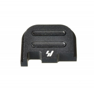 Strike Industries Slide Cover Plate Fits Glock 42 Only V2 Button Aluminum Black SI-GSP-G42-V2-BK