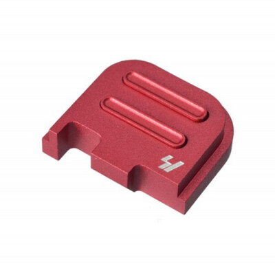 Strike Industries Slide Cover Plate Fits Glock 42 Only V2 Button Aluminum Red SI-GSP-G42-V2-RED