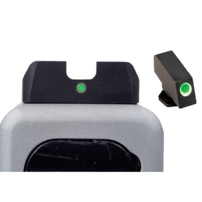 AmeriGlo I-Dot 2 Dot Night Sights Front and Rear For Glock 20, 21, 29, 30, 31, 32, 36 Green with White Outline