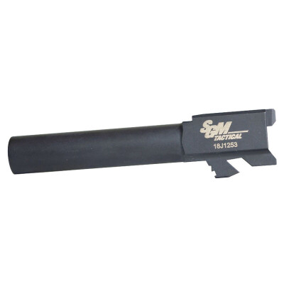SGM Tactical Match Grade Barrel for Glock 19 Non-Threaded Stainless Black Nitride