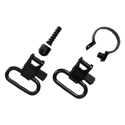 Uncle Mike's Quick Detach Sling Swivel Set Post 1969 Remington 7600/760/740/742 1" Swivel Steel Black 14412