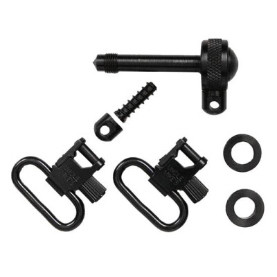 Uncle Mike's Quick Detach Sling Swivel Set Remington 7400/Model Four 1" Swivel Steel Black