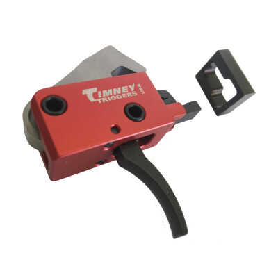 Timney Triggers AR PCC Two Stage Trigger Complete Drop In Assembly Curved Trigger Shoe Black