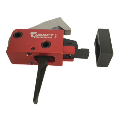 Timney Triggers AR PCC Two Stage Trigger Complete Drop In Assembly Straight Trigger Shoe Black