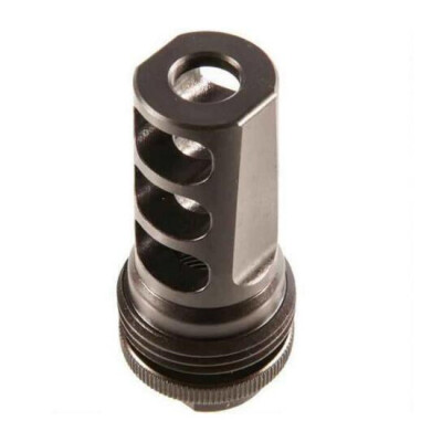 SilencerCo Harvester Big Bore Muzzle Brake .338 Caliber 5/8x24 Steel Black AC857