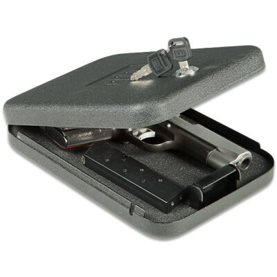 GunVault NV200 NanoVault Safe 9.5"x6.5"x1.75" with Cable and Key Lock Black NV200