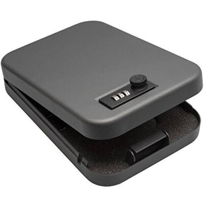 SnapSafe Lock Box 3 Digit Combination Large Black Steel 75230