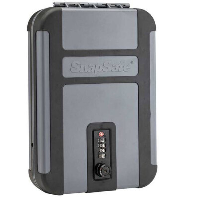 SnapSafe Treklite Lock Box XL TSA Combination Lock Polycarbonate Black/Gray 75241
