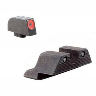 Trijicon HD Night Sight Set For Glock Three Dot Tritium Green with Front Dot Orange Outline Matte Black GL101O 