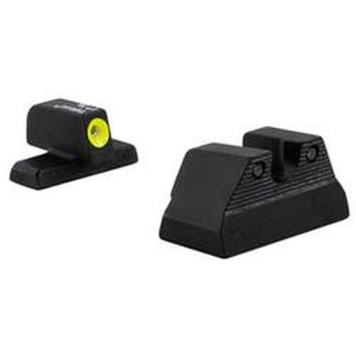Trijicon HD Night Sight Set HK USP Steel Matte Three Dot Tritium Green with Front Dot Outline Yellow