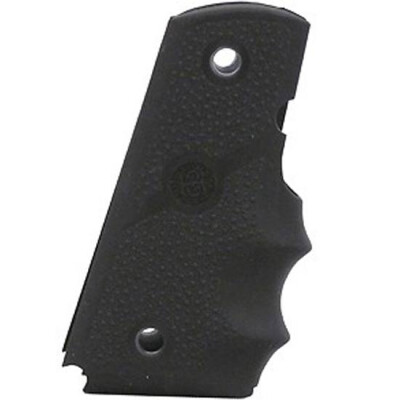 Hogue Monogrip 1911 Officer/Compact Finger Grooves Cobblestone Rubber Black 43000