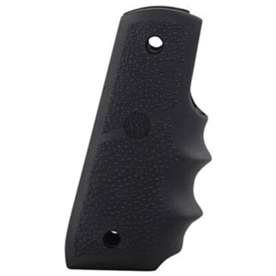 Hogue Grip For Ruger 22/45 Finger Grooves Cobblestone Rubber Black 82080