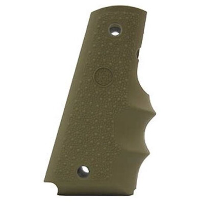 Hogue Monogrip 1911 Full Size Finger Grooves Cobblestone Rubber FDE 45003