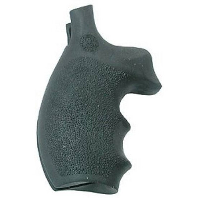 Hogue Bantam Style Grip S&W K/L Frame Round Butt Revolver Rubber Cobblestone Black 62000