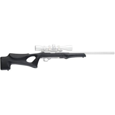Hogue OverMolded Tactical Thumbhole Stock For Ruger 10/22 .920" Diameter Bull Barrel Polymer Black 22070