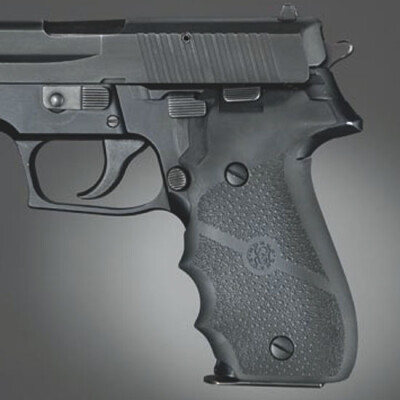 Hogue Grip With Finger Grooves Sig P226 Rubber Cobblestone Black 26000