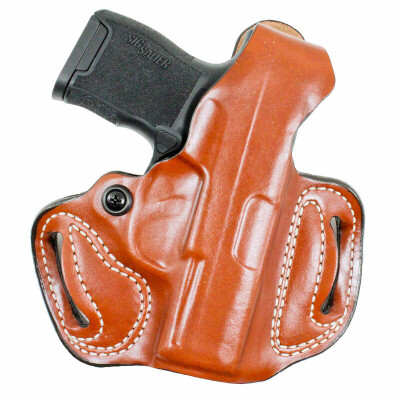 DeSantis Gunhide Thumb Break Mini Slide for Glock 43 OWB Belt Holster RIght Hand Leather Tan