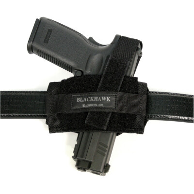 BLACKHAWK! Universal Flat Belt Holster Ambidextrous Nylon Black 40FB02BK