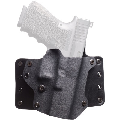 BlackPoint Leather WING OWB Holster SIG P320 Full Size Right Hand Leather/Kydex Hybrid Black