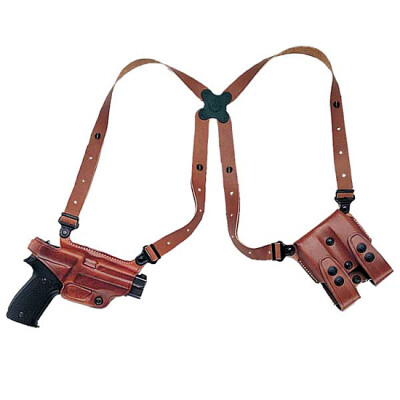 Galco Miami Classic Shoulder Holster System For Glock 20, 21 and Others Right Hand Leather Tan MC228
