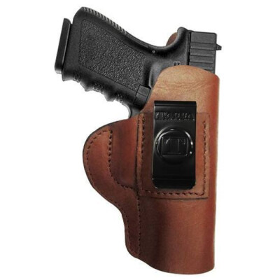 Tagua Gun Leather Super Soft Inside Waistband Holster For Glock 19/23/32 Leather Right Hand Black SOFT-310