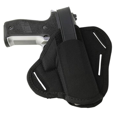Uncle Mike's Super Belt Slide Holster Size 5 4.5-5" Large Autos Ambidextrous Nylon Black 86050