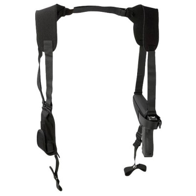 Uncle Mike's Pro Pak Horizontal Shoulder Holster Size 0 2"-3" Small/Medium Double Action Revolvers Right Hand Nylon Black 7700-0