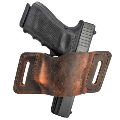Versacarry Quick Slide Belt Holster Sub Compact Autos Ambidextrous Leather Brown WBAOWB22