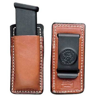 Desantis Secure Magazine Pouch Double Stack 9mm/.40 S&W Magazines Ambidextrous Leather Tan A47TJGGZ0