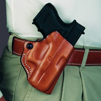 Desantis Mini Scabbard Belt Holster For Glock 19/23/32/38 Right Hand Leather Tan 019TAB6Z0