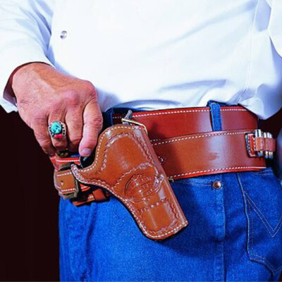 DeSantis Doc Holliday Cross Draw Belt Holster Colt Single Action Army 4.75" Right Hand Leather Tan 083TC54Z0