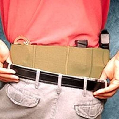 DeSantis Gunhide Belly Band Holster Small Frame Autos Large Ambidextrous Elastic Natural 060NJG3Z0