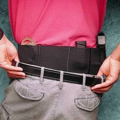 DeSantis Belly Band Holster Small Framed Autos Medium Ambidextrous Elastic Black 060BJG2Z0