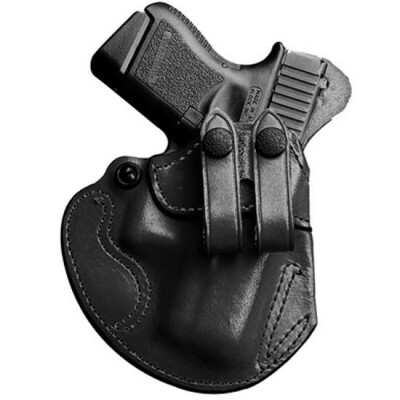 DeSantis Gunhide Cozy Partner IWB Holster For Glock 26 Right Hand Leather Black 028BAE1Z0