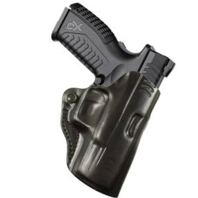 DeSantis Mini Scabbard Belt Holster For Glock 43 Right Hand Leather Black 019BA8BZ0