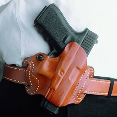 DeSantis Gunhide Mini Slide Belt Holster For Glock 17/22 Right Hand Leather Tan 086TAE1Z0